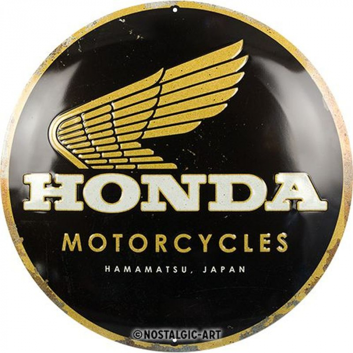 Blechschild Honda rund 1